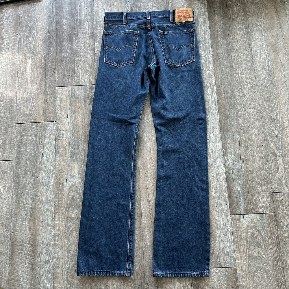 Levi's 517 Bootcut Blue Dark Wash Denim Men's Size 32x36 Western 100% Cotton Y2K